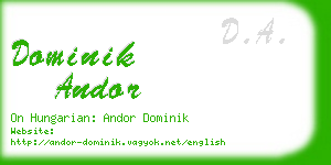 dominik andor business card